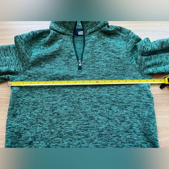 Lands’ End Women’s Green Quarter Zip Fleece Pullover Size Small 4-6 Soft Warm - Picture 6 of 7